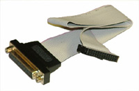 DB-25 Female to 26-pin Ribbon Cable Plug Connector, 6 inch