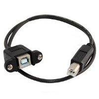 USB B-to-B Extension Panel Mount Cable